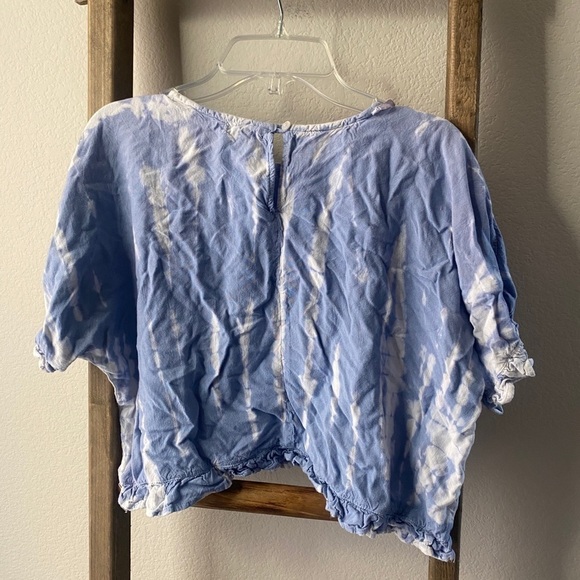 Style envy - Blue & white tie dye crop top - Picture 2 of 4
